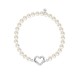 GIOIA BR. SS PAVE HEART  PEARL