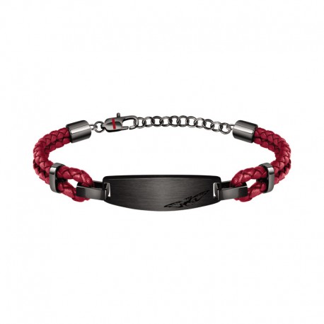 BANDY BR. IP BLK+RED LEATHER STRING 22CM