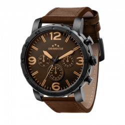 CASUAL 49MM 3H BROWN DIAL BROWN ST