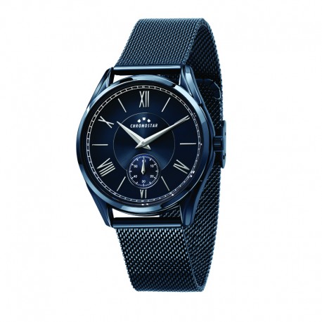 CLASSIQUE 40MM 3H BLUE DIAL MESH BR BLUE