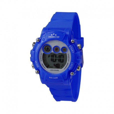 POP ART 40MM DIGITAL BLUE PU STRAP