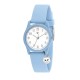 CHARMS 30MM 3H WHITE DIAL L.BLUE PU ST