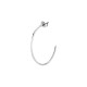 SINGLE EARRING STEEL POST C HOOP SS 50MM