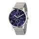 NOBLE 43MM MULT BLUE DIAL MESH BR SS