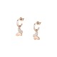 PASSIONI EARRINGS SS+RG W/CRYSTAL