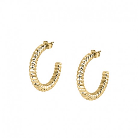 CREOLE EARRINGS SS+GOLD