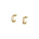 CREOLE EARRINGS SS+IP GOLD W/CRYSTAL