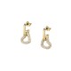 INCONTRI EARRINGS SS+GOLD W/PP STONE