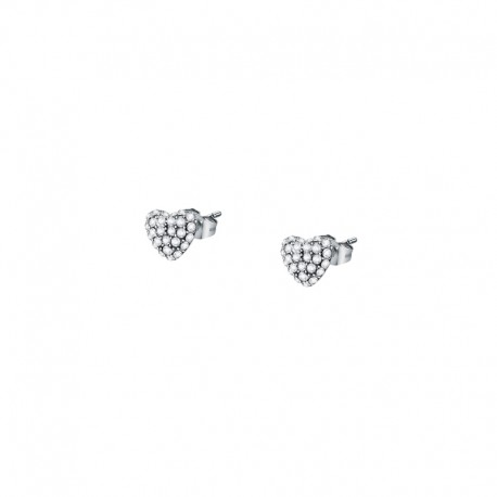 INCONTRI EARRINGS SS HEART W/PP STONE