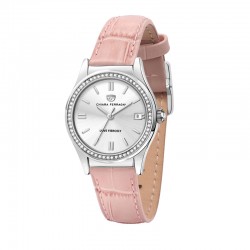 TIMELESS WATCH 32MM 3H S/WH DIAL PINK ST