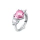 DIAM.HEART RING SIV+WH/PINK CZ SIZE018