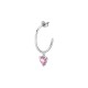 SINGLE EARRING SS PLA+PINK PP STONE