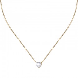 LOVE NECK. IPG +WHITE CZ HEART PEND 40+5
