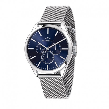 CLASSIQUE 41MM MULT BLUE DIAL SS MESH BR