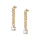 POETICA EARRINGS YG+WHITE CRYSTALS