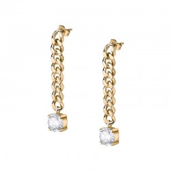 POETICA EARRINGS YG+WHITE CRYSTALS