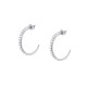 POETICA EAR SS WHITE CRYSTAL STEEL COLOR