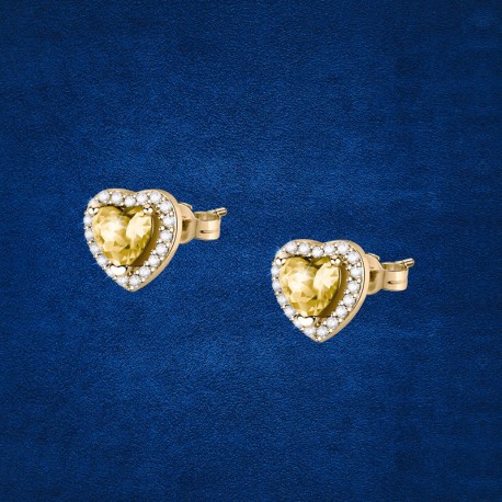 TESORI EARRINGS YELLOW CZ SILV.925