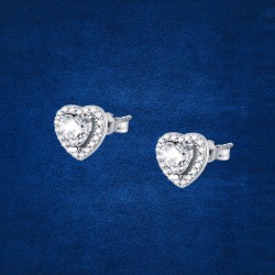 TESORI EARRINGS WHI CZ SILVER 925