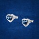 TESORI EARRINGS BLUE CZ SILVER 925