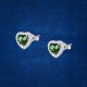 TESORI EARRINGS EMERALD CZ SIL.925