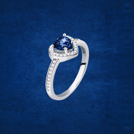 TESORI RING BLUE CZ SILVER 925 012