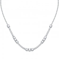 SCINTILLE NECK SILVER PLATED CZ 38+7CM