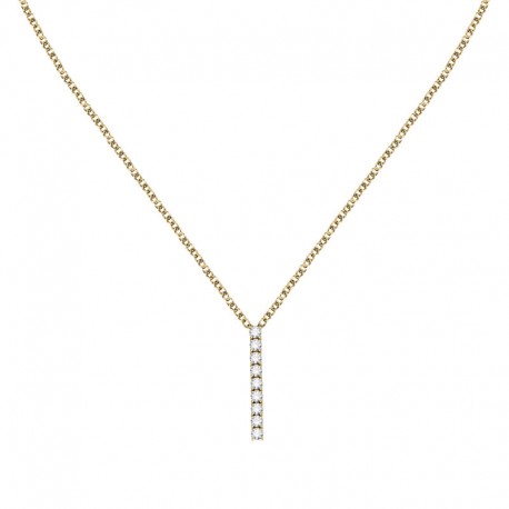 SCINTILLE NECK.SIL GOLD PLATED CZ 38+7CM