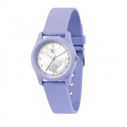 CHARM 30MM 3H W/SILVER DIAL LILAC ST