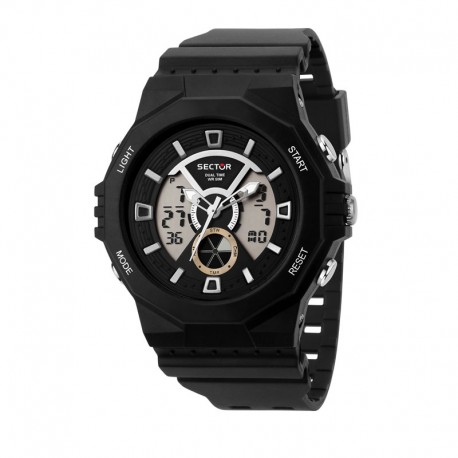 EX-41 53MM DIGITAL BLK DIAL BLACK PU ST