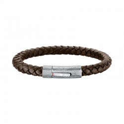 BANDY BR. BROWN BRAIDED LEATHER 22CM