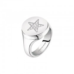 RING SS STAR WITH WHITE CRYSTAL SIZE 10