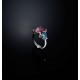 PRINCESS RAINBOW RING YE/BU/PK CZ S14