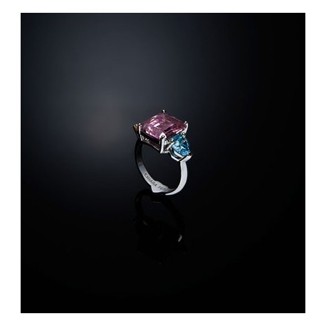 PRINCESS RAINBOW RING YE/BU/PK CZ S14