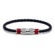 BR SILVER LEATHER BLUE TWINE RED S