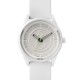 Montre Q&Q ref 001, cad blanc, brac PU blanc