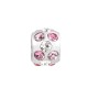 DROPS SS BEAD WITH FUSHIA CRYSTAL 1C 2PZ