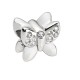 DROPS BEAD SS BUTTERFLY WHT STONE 1C 2PZ