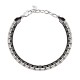 MOTOWN BRACELET WITH IP BLACK 22CM