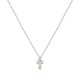 GOLD PENDANT CROSS W/18K GOLD PLAT 60CM