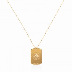 NECKLACE COMPASS - GOLD